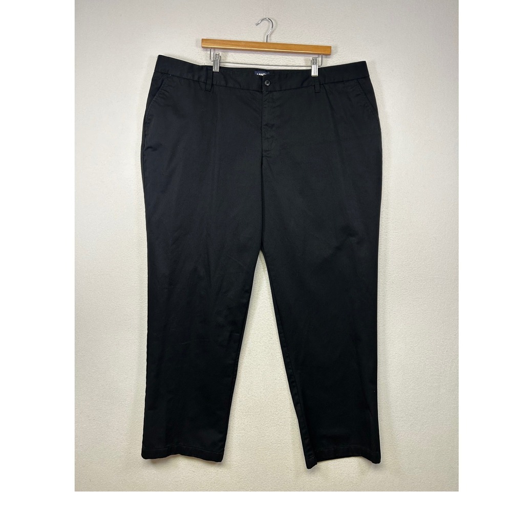 Classic Business Lands End Womens 24W Black Chino Straight Leg Work Pants